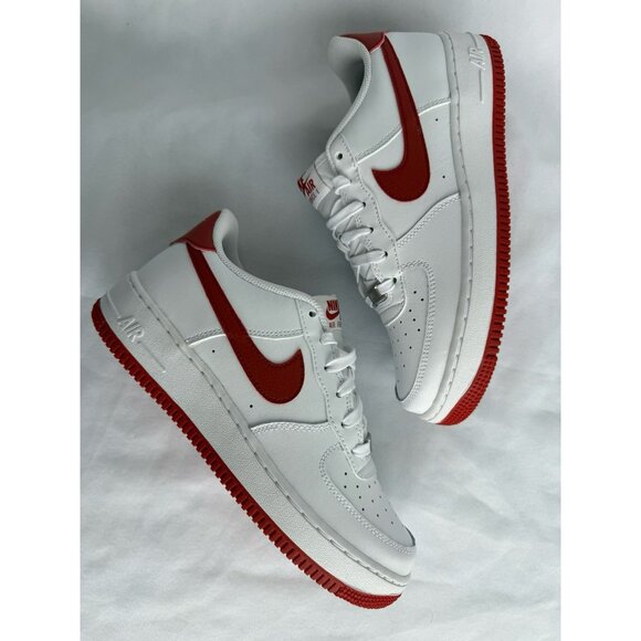 7Y | 8.5 WOMEN'S NIKE AIR FORCE ONE AF1 WHITE / BURGUNDY FV5948-116 SNEAKERS - Picture 1 of 8